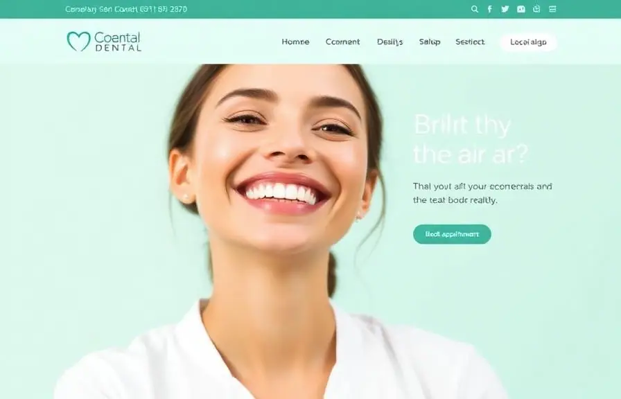 Dental website mockup