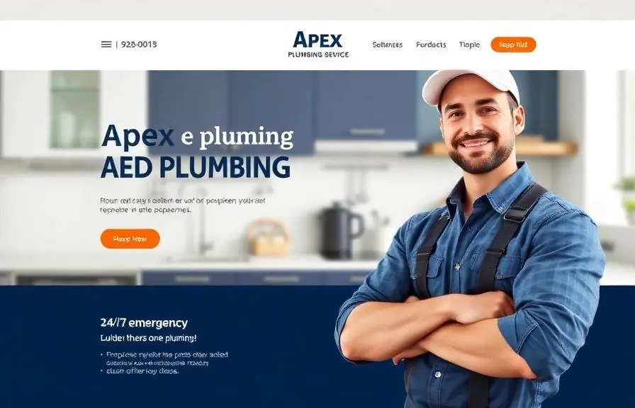 Plumbing website mockup