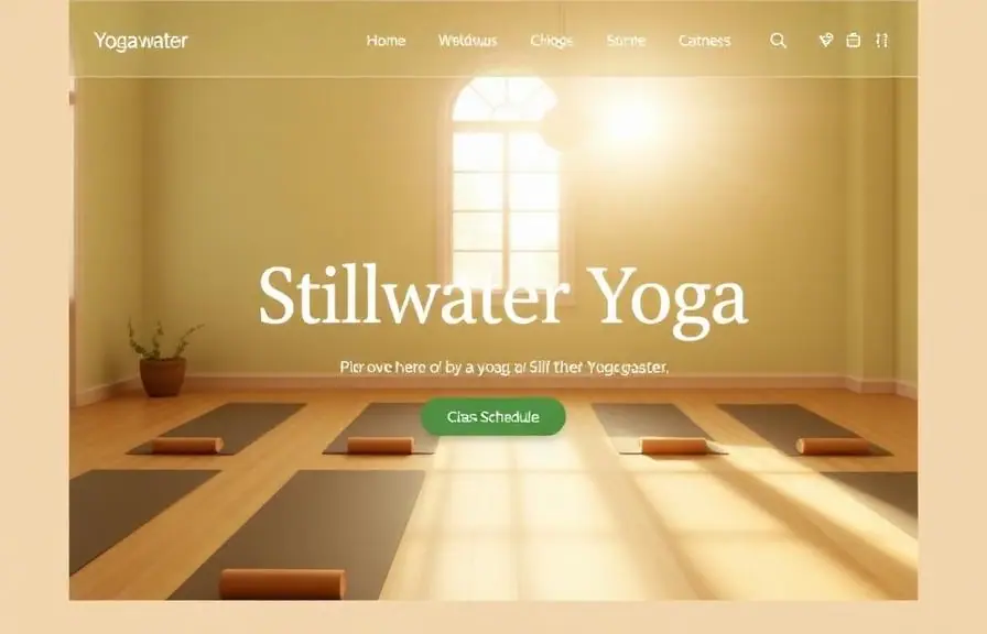 Yoga studio website mockup